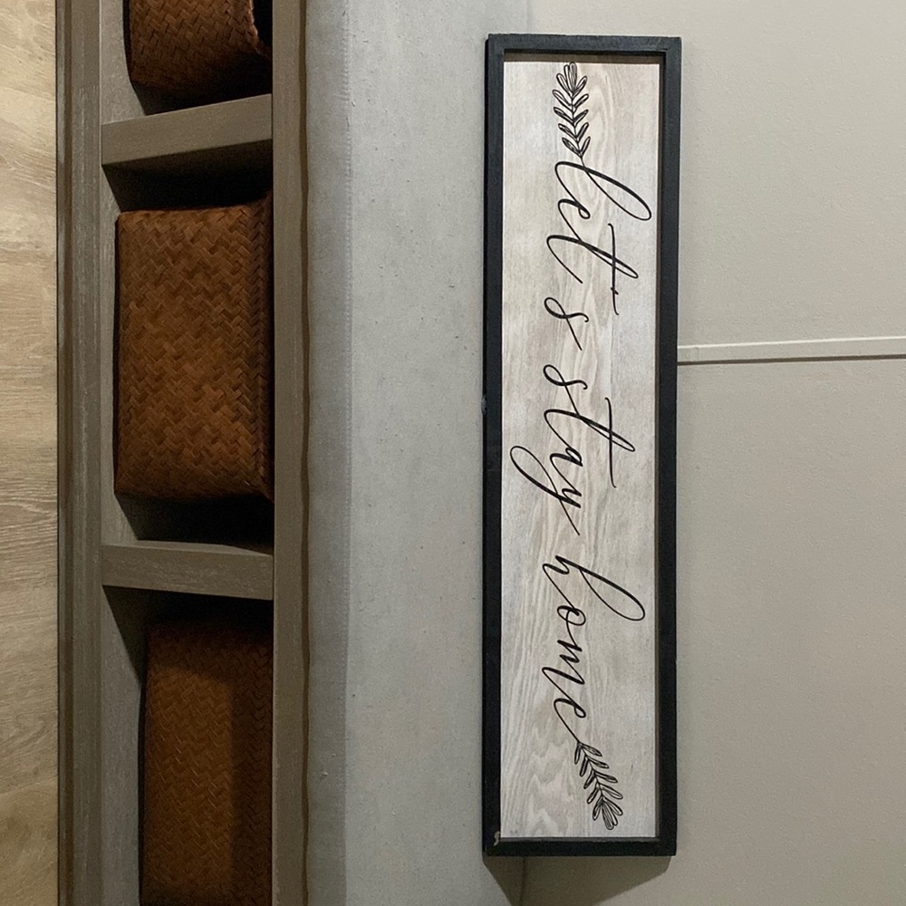 Let’s stay home wall decor